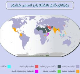 تعطیلات آخر هفته در کشورهای مختلف